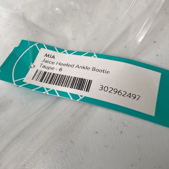 Mia Jaice Ankle Bootie Vegan Low Stacked Heel Side Zip Braid Detail Round Toe - Picture 5 of 12